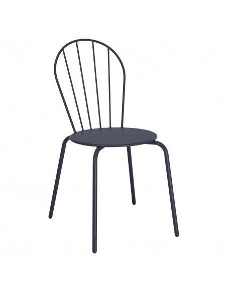 Chaises Bolero Adeline bleu ardoise (lot de 4)