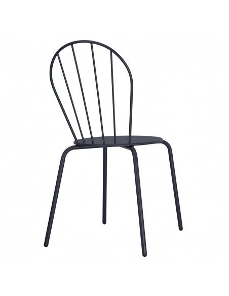 Chaises Bolero Adeline bleu ardoise (lot de 4)