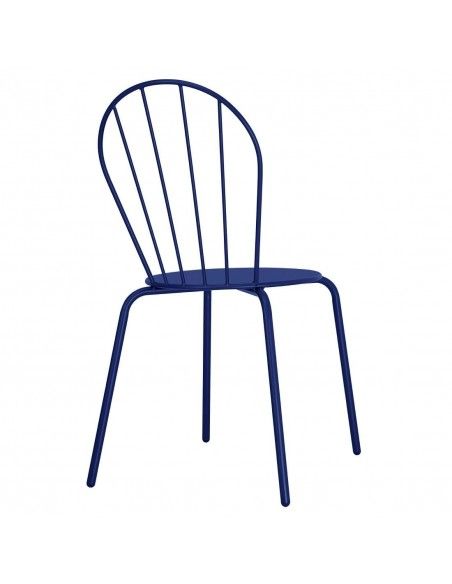 Chaises Bolero Adeline bleu marine (lot de 4)
