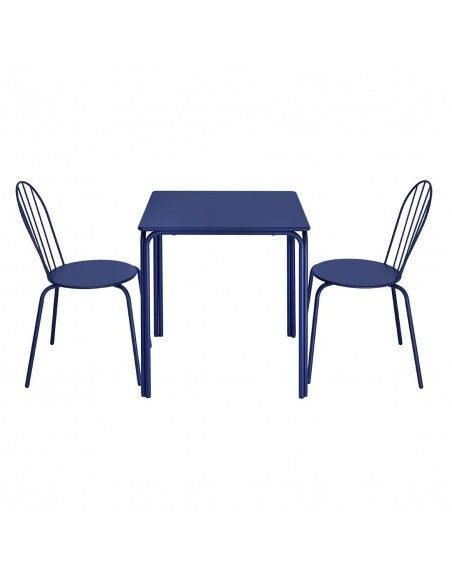 Chaises Bolero Adeline bleu marine (lot de 4)