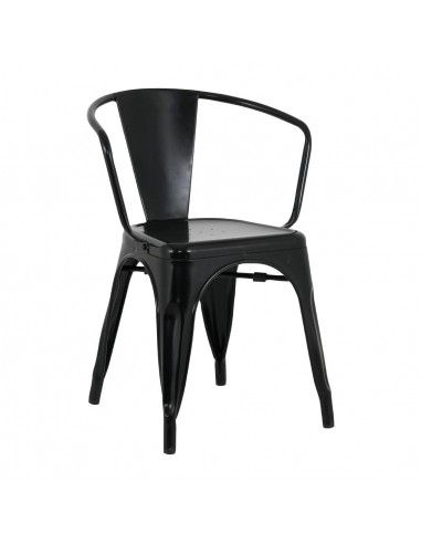 Fauteuils Bolero Bistro Curve noirs (lot de 4)