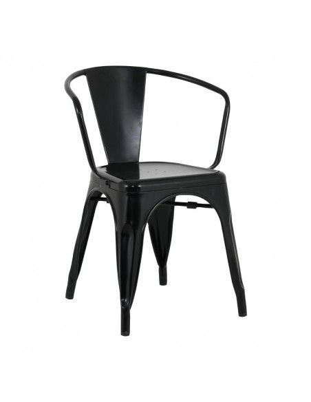 Fauteuils Bolero Bistro Curve noirs (lot de 4)