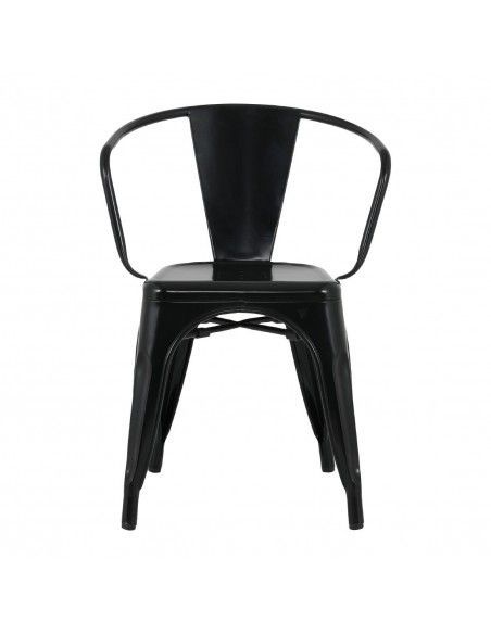 Fauteuils Bolero Bistro Curve noirs (lot de 4)