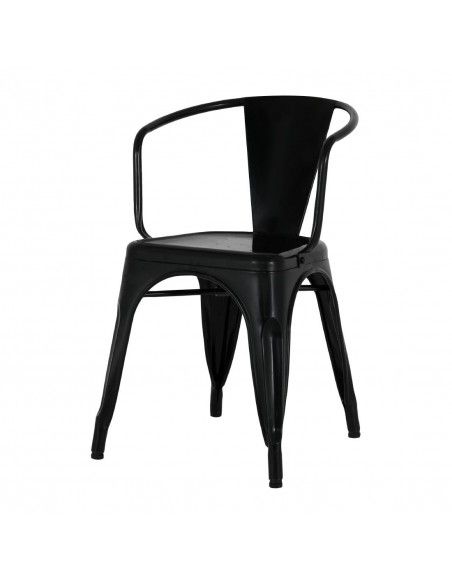 Fauteuils Bolero Bistro Curve noirs (lot de 4)