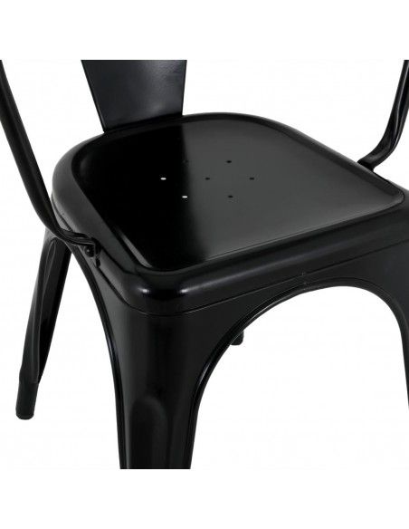 Fauteuils Bolero Bistro Curve noirs (lot de 4)