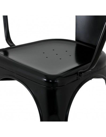 Fauteuils Bolero Bistro Curve noirs (lot de 4)