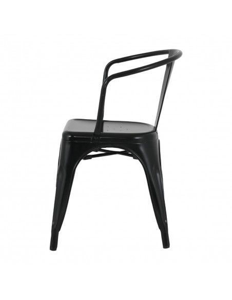 Fauteuils Bolero Bistro Curve noirs (lot de 4)