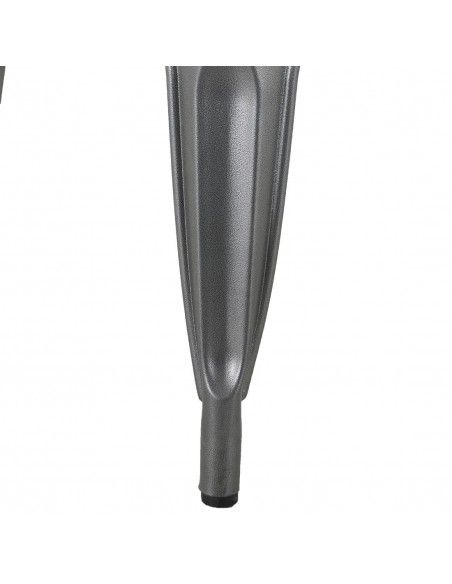 Banc d'intérieur à lattes en bois de manguier et cadre gris acier Bolero Bistro 850 mm (lot de 2)