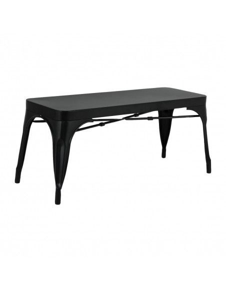 Bancs en métal noir Bolero Bistro 1000 mm (lot de 2)