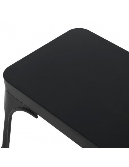 Bancs en métal noir Bolero Bistro 1000 mm (lot de 2)