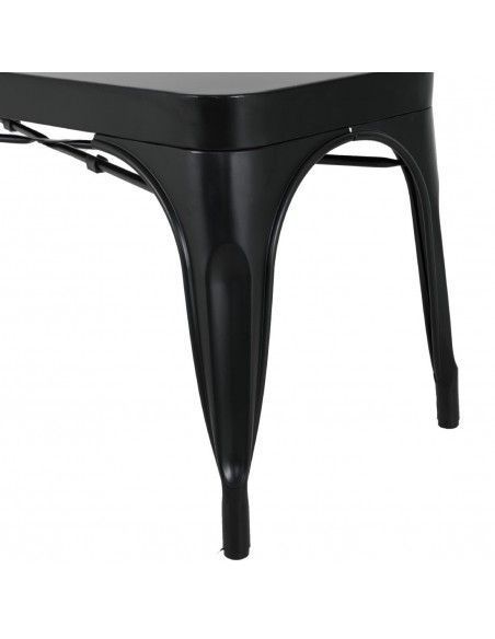 Bancs en métal noir Bolero Bistro 1000 mm (lot de 2)