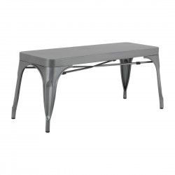 Bancs en métal gris acier Bolero Bistro 1000 mm (lot de 2)