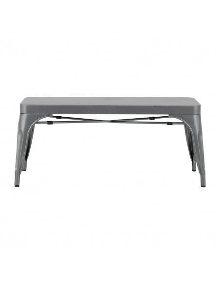 Bancs en métal gris acier Bolero Bistro 1000 mm (lot de 2)