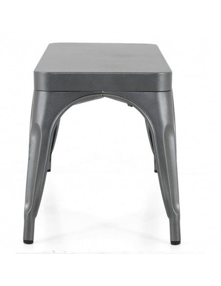 Bancs en métal gris acier Bolero Bistro 1000 mm (lot de 2)