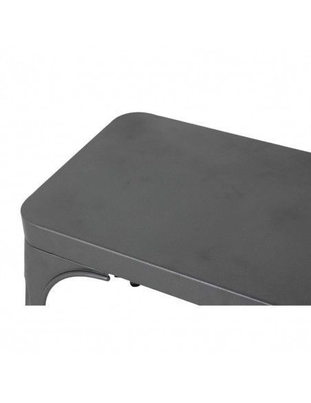Bancs en métal gris acier Bolero Bistro 1000 mm (lot de 2)