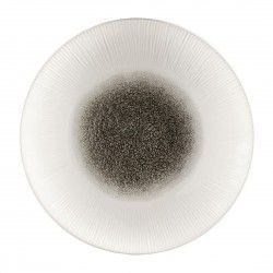 Assiettes creuses Churchill Bamboo centre imprimé quartz noir 281mm (lot de 12)