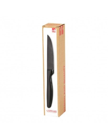 Couteaux à steak Comas Boj gris acier satiné (Boîte de 6)
