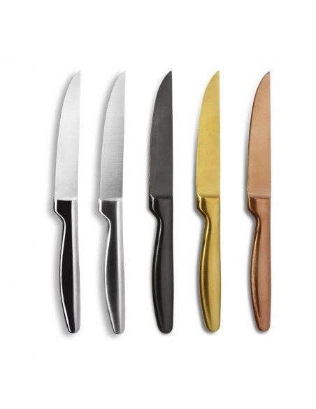 Couteaux à steak Comas Boj gris acier satiné (Boîte de 6)