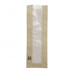 Sachets baguette avec fenêtre en papier cristal Fiesta Compostable 300x100x60mm (lot de 1000)