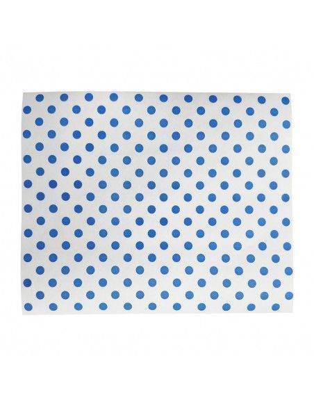 Papier d'emballage burger Fiesta Compostable points bleus 250x300mm (lot de 200)