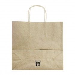 Petits sacs en papier avec poignée torsadée Fiesta Recyclable marron (lot de 250) 2