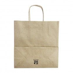 Sacs moyens en papier avec poignée torsadée Fiesta Recyclable marron (lot de 250) 2