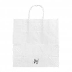Sacs moyens en papier avec poignée torsadée Fiesta Recyclable blancs (lot de 250) 2