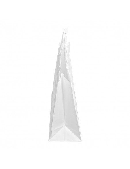 Sacs moyens en papier avec poignée torsadée Fiesta Recyclable blancs (lot de 250)