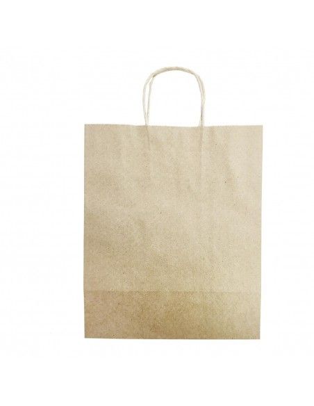 Grands sacs en papier avec poignée torsadée Fiesta Recyclable marron (lot de 250)