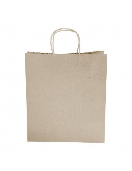 Grands sacs en papier avec poignée torsadée Fiesta Recyclable marron (lot de 250)