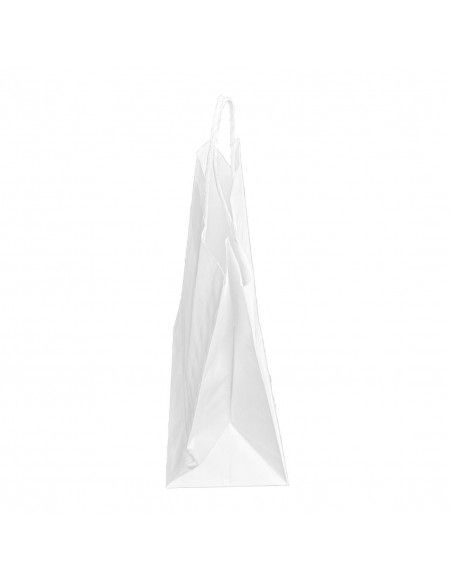 Grands sacs en papier avec poignée torsadée Fiesta Recyclable blancs (lot de 250)