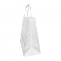 Sacs en papier blanc moyens avec poignées plates Fiesta Recyclable (lot de 250) 2
