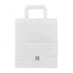 Grands sacs en papier blanc avec poignées plates Fiesta Recyclable (lot de 250) 2
