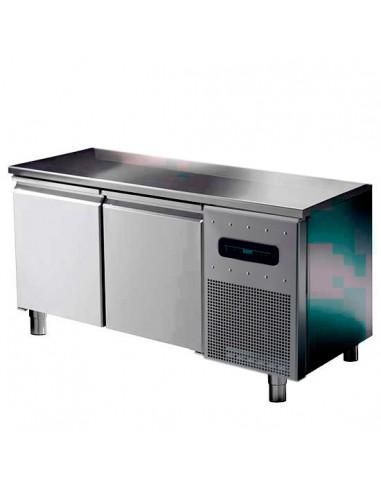 Table réfrigérée pâtisserie 2 portes 600x400 mm, plan en inox, -2°/+8°C - WiFi