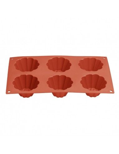 Plaque de 6 moules à brioche en silicone Vogue