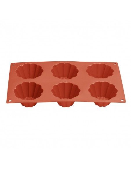 Plaque de 6 moules à brioche en silicone Vogue