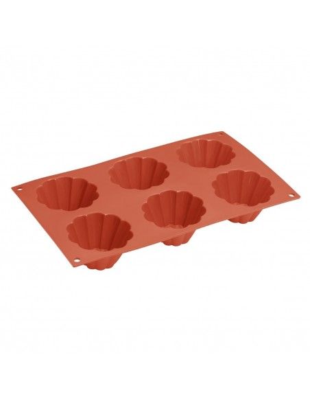 Plaque de 6 moules à brioche en silicone Vogue