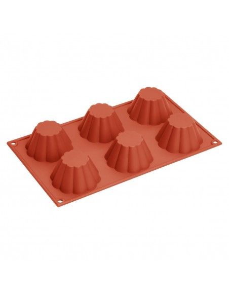 Plaque de 6 moules à brioche en silicone Vogue