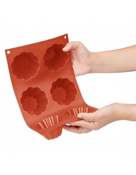 Plaque de 6 moules à brioche en silicone Vogue