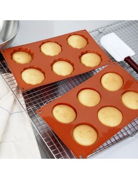 Plaque de 6 moules à brioche en silicone Vogue