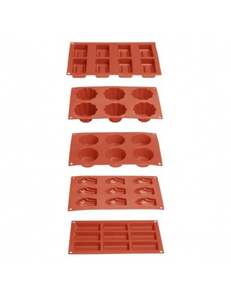 Plaque de 6 moules à brioche en silicone Vogue