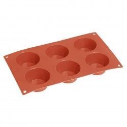 Plaque de 6 moules à gâteau rond en silicone Vogue 2