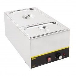 Ensemble de bacs GN 1/3 et 2/3 inox avec couvercles Vogue 2