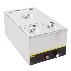 Ensemble de bacs GN 2 x 1/6 et 2/3 inox avec couvercles Vogue 2