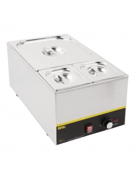 Ensemble de bacs GN 2 x 1/6 et 2/3 inox avec couvercles Vogue