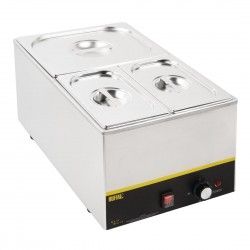 Ensemble de bacs GN 1/2 et 2 x 1/4 inox avec couvercles Vogue 2