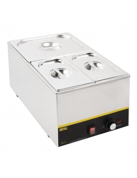 Ensemble de bacs GN 1/2 et 2 x 1/4 inox avec couvercles Vogue