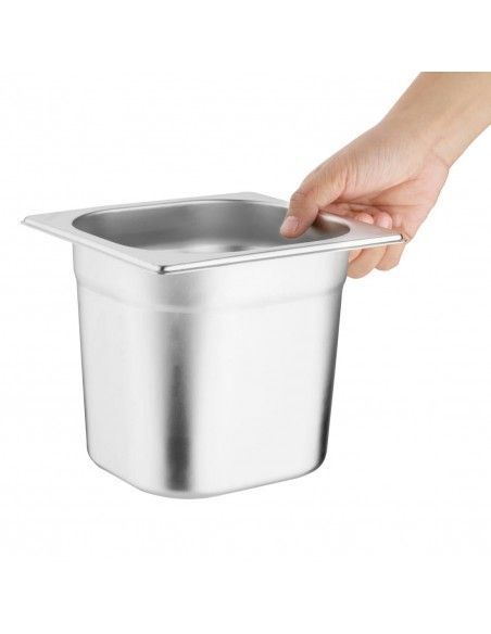 Ensemble de bacs GN 1/3 et 4 x 1/6 en inox avec couvercles Vogue