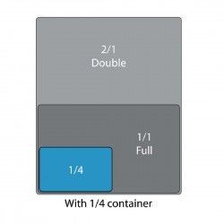 Ensemble de 4 bacs GN 1/4 en inox avec couvercles Vogue 2
