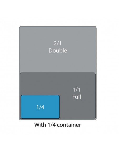 Ensemble de 4 bacs GN 1/4 en inox avec couvercles Vogue
